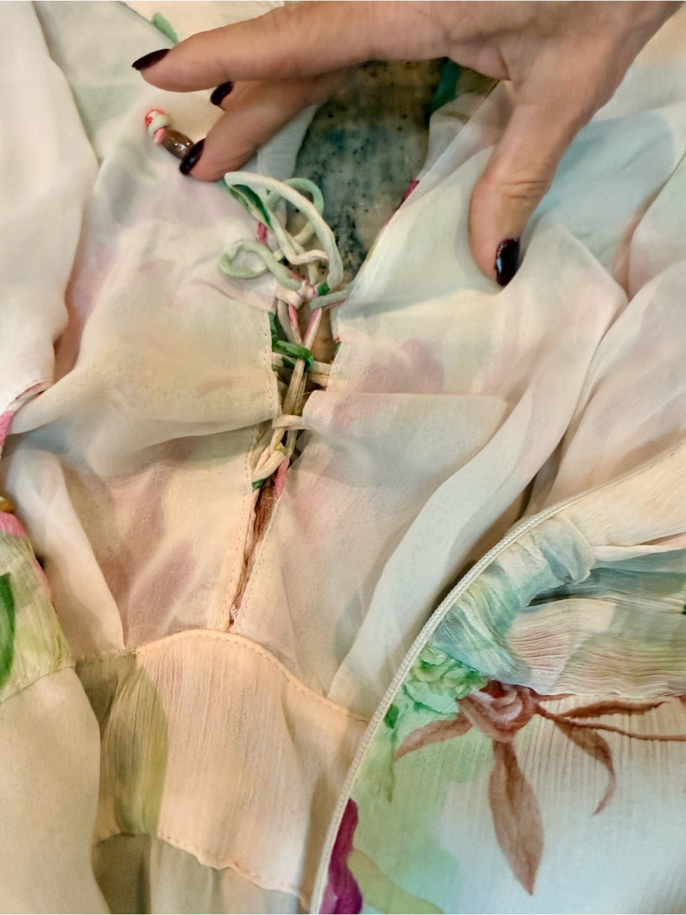 Zara Floral Side Cutout Maxi Dress | Size Small | Romantic Cottagecore  Dress - Picture 8 of 15